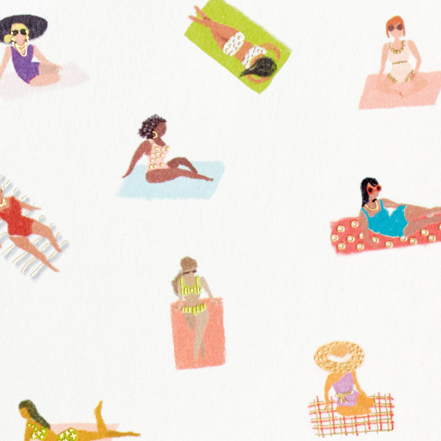 Beachgoing Women Boxed Blank Notes, Pack of 10, , large image number 3