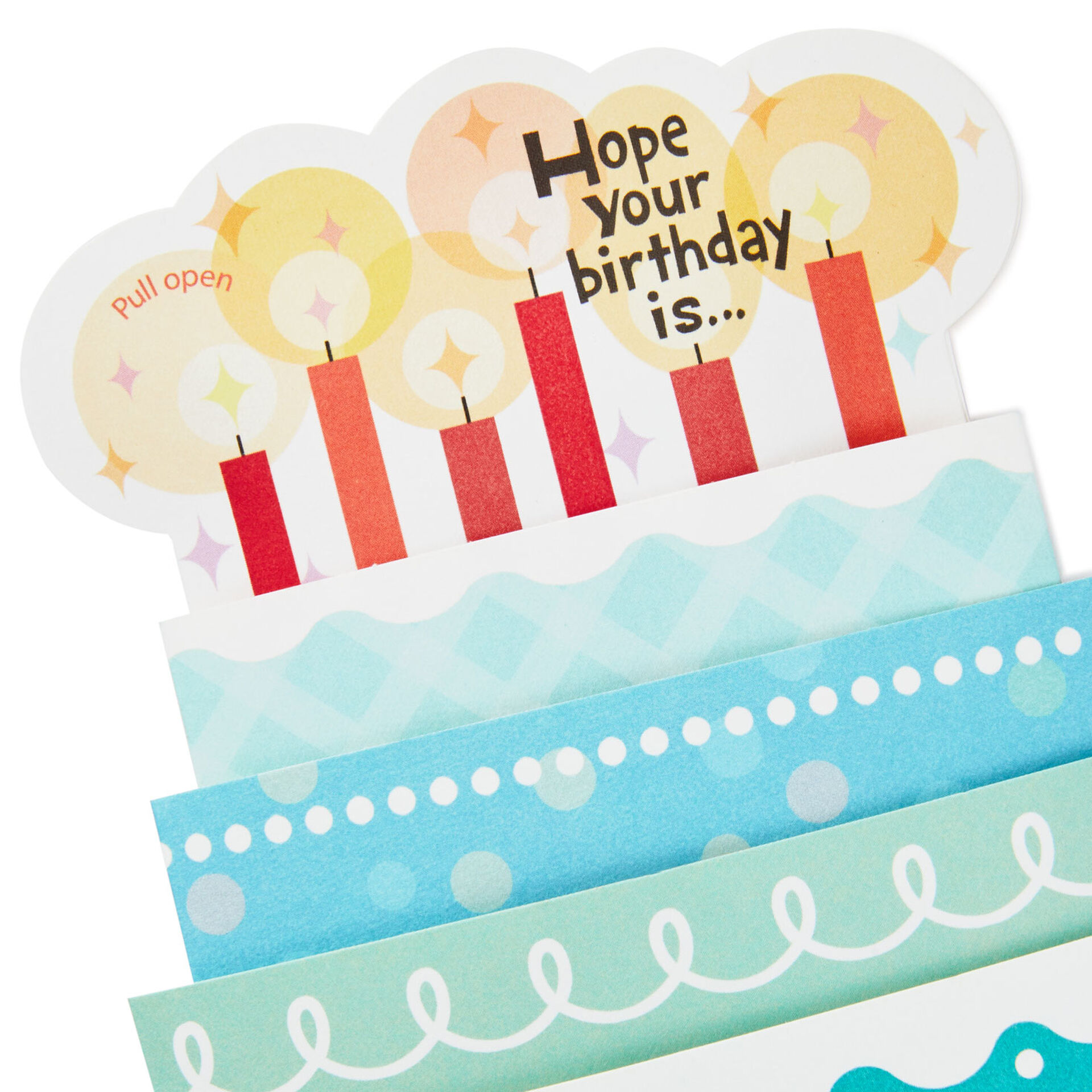 Cake and Candles Telescoping Musical Birthday Card - Greeting Cards ...