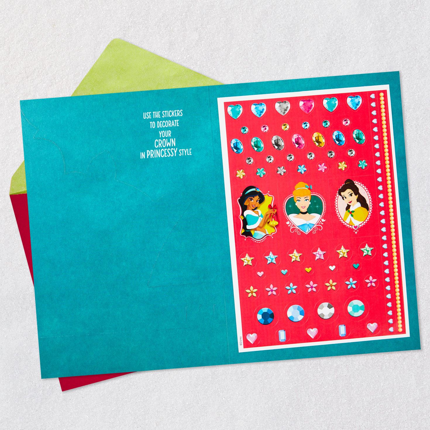 Disney Princess Christmas Card for Granddaughter Open card with envelope image number 6