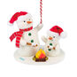 Snowmen Roasting Marshmallows Christmas Ornament front image number 1