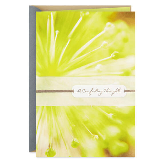 Green Flower a Comforting Thought Sympathy Card, , large image number 1