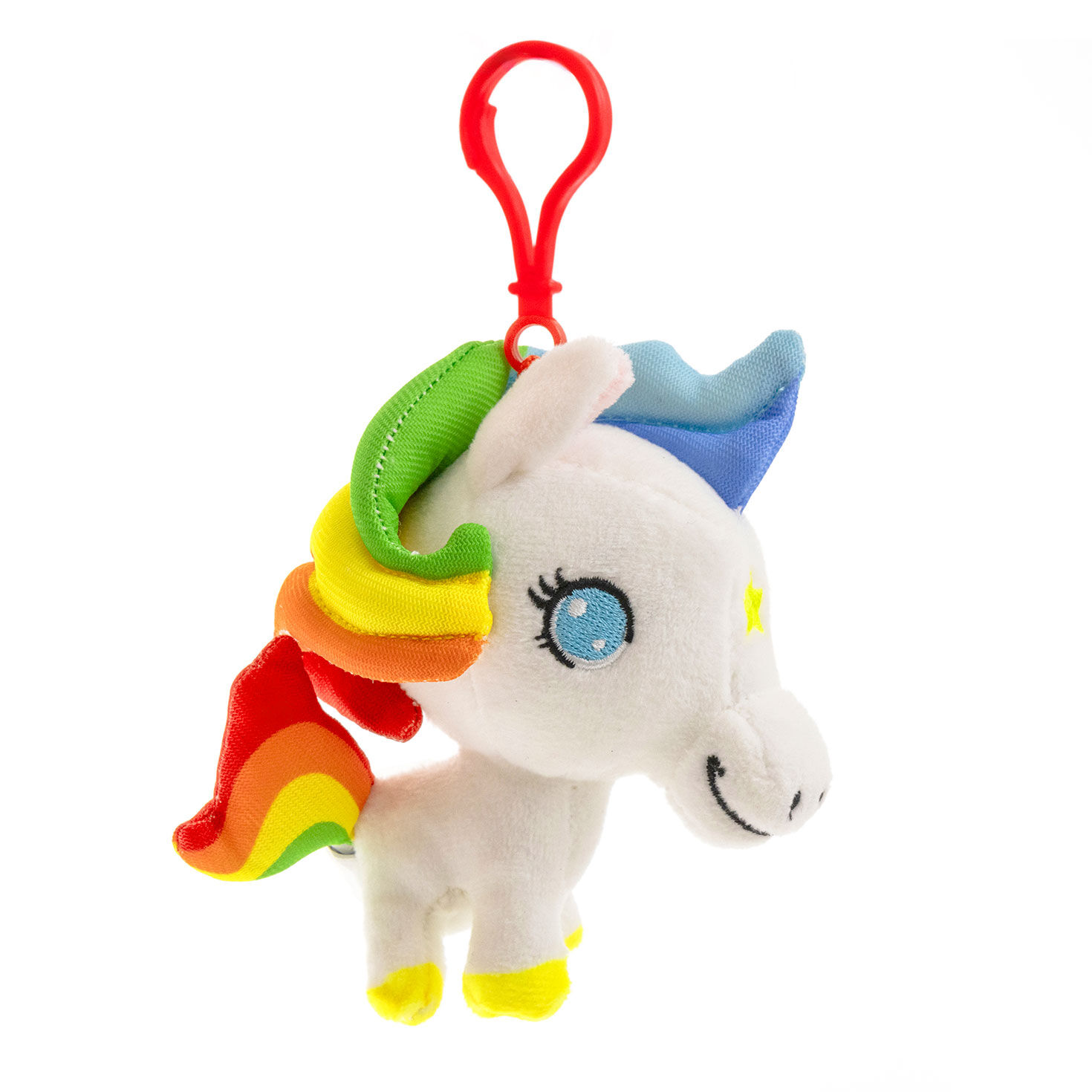 TLS Toy Rainbow Brite Starlite Plush Backpack Clip, 4"