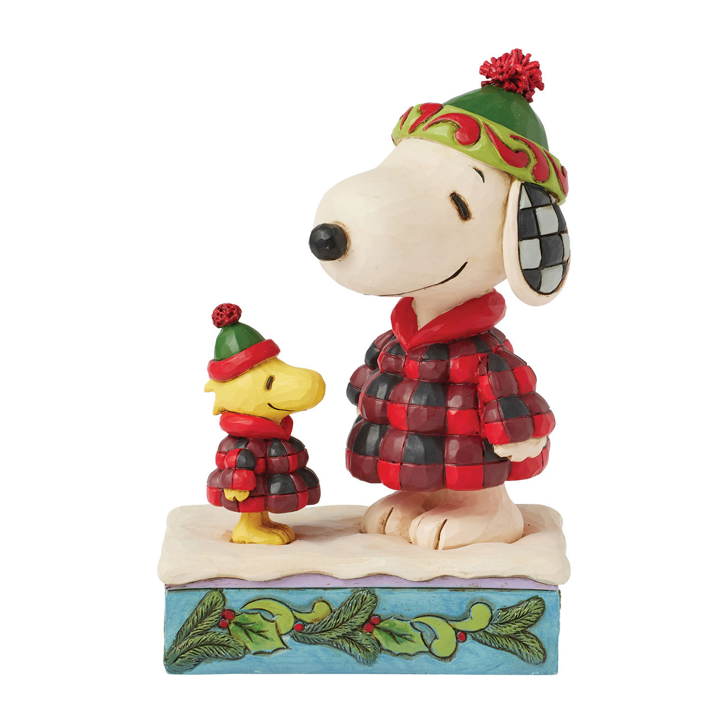 Jim Shore Peanuts Snoopy and Woodstock in Puffer Coats Figurine, 5.5&quot;