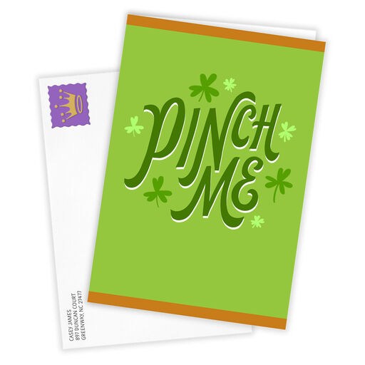 Pinch Me Funny Folded St. Patrick's Day Photo Card, 