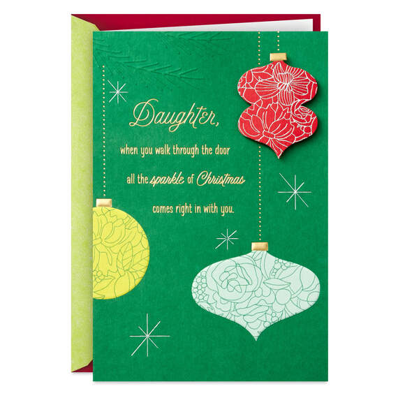 You Sparkle Christmas Card for Daughter