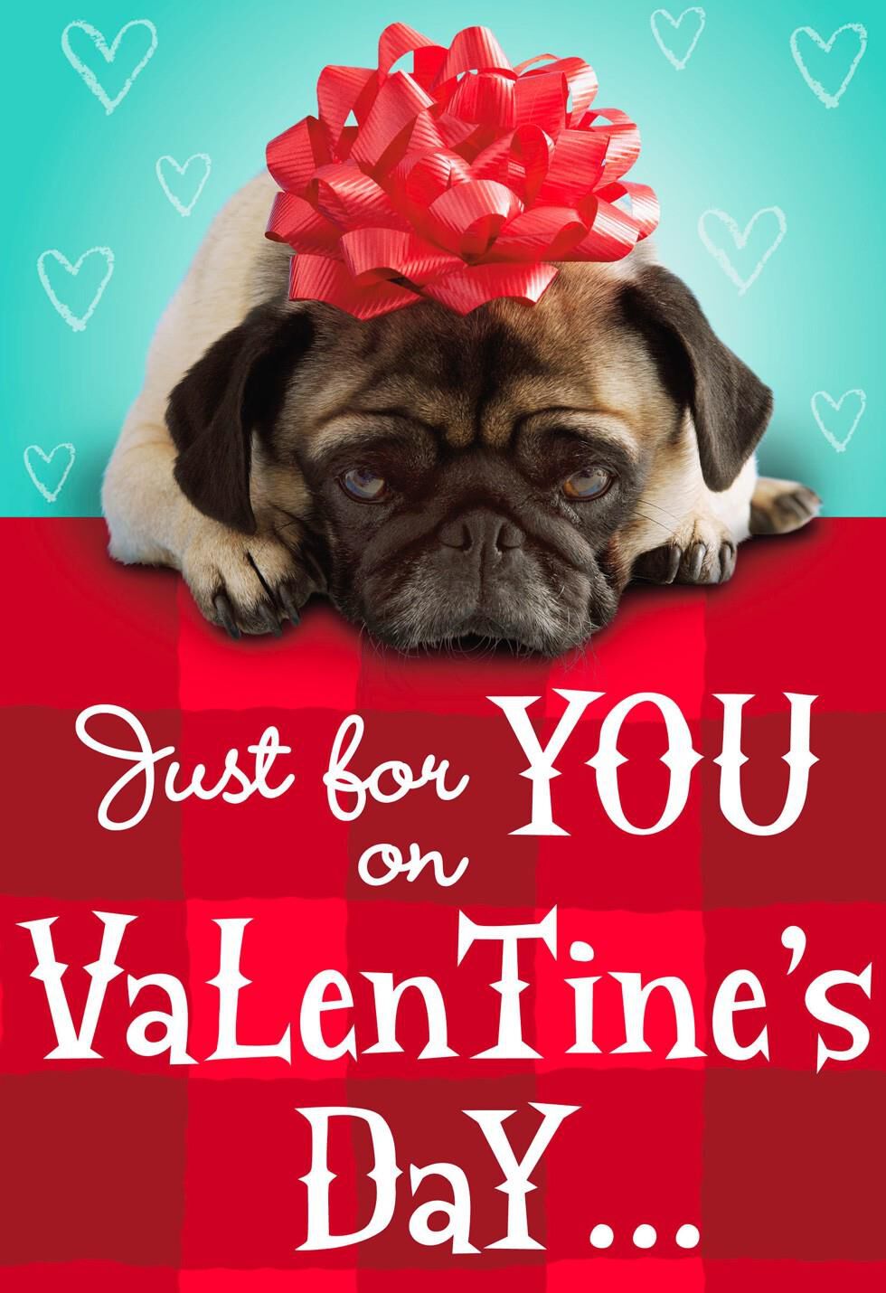 Pug With Red Bow Valentine's Day Card - Greeting Cards - Hallmark
