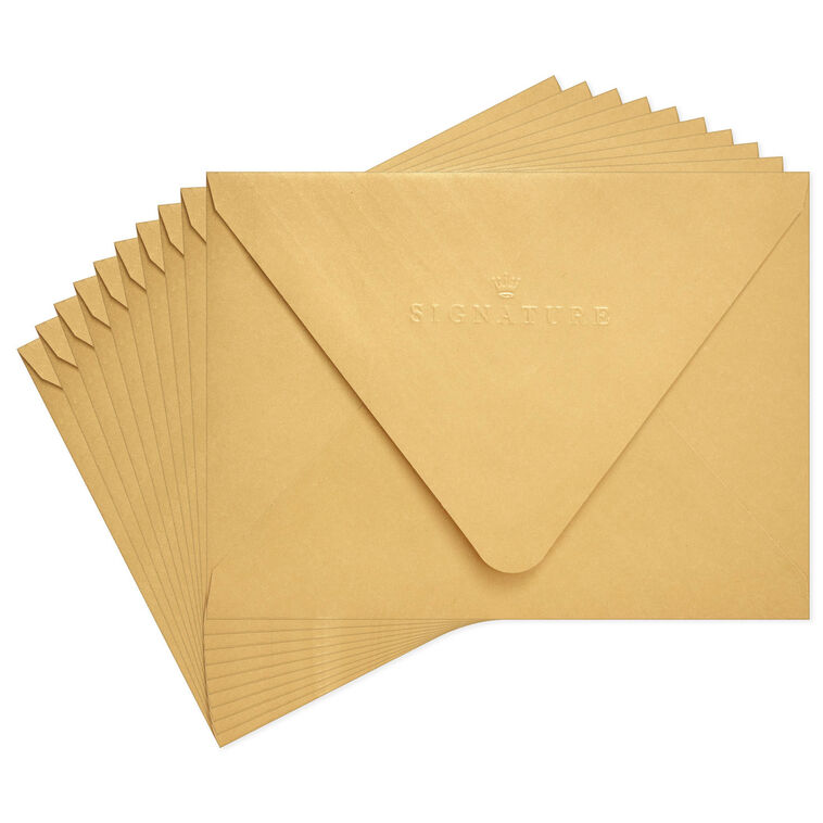 Gold Metallic Ink Envelopes Pack fanned image number 1