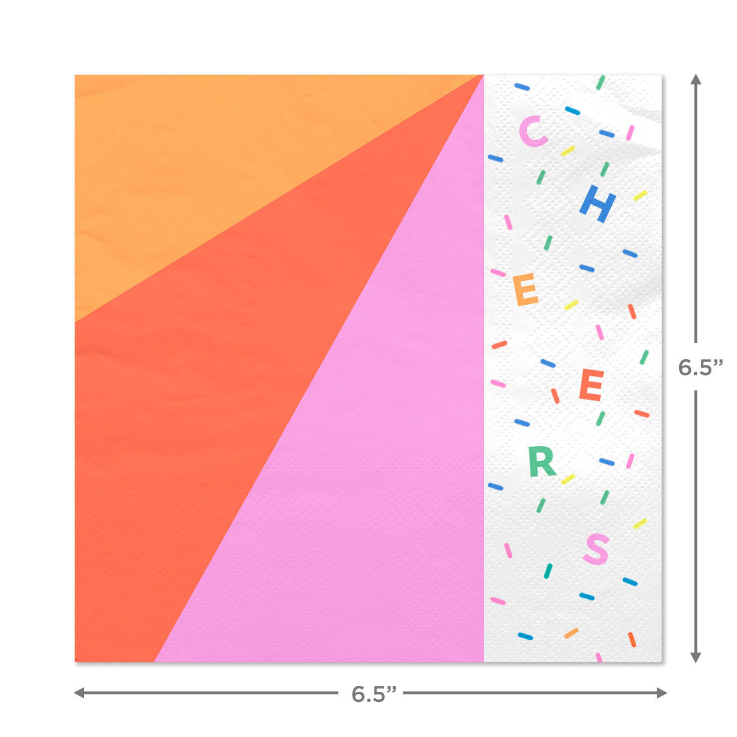 Cheers Confetti White Napkins Pack measurement image number 4