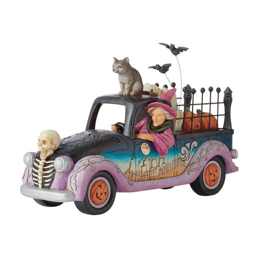 Jim Shore Halloween Pickup Truck Figurine, 6.3", 