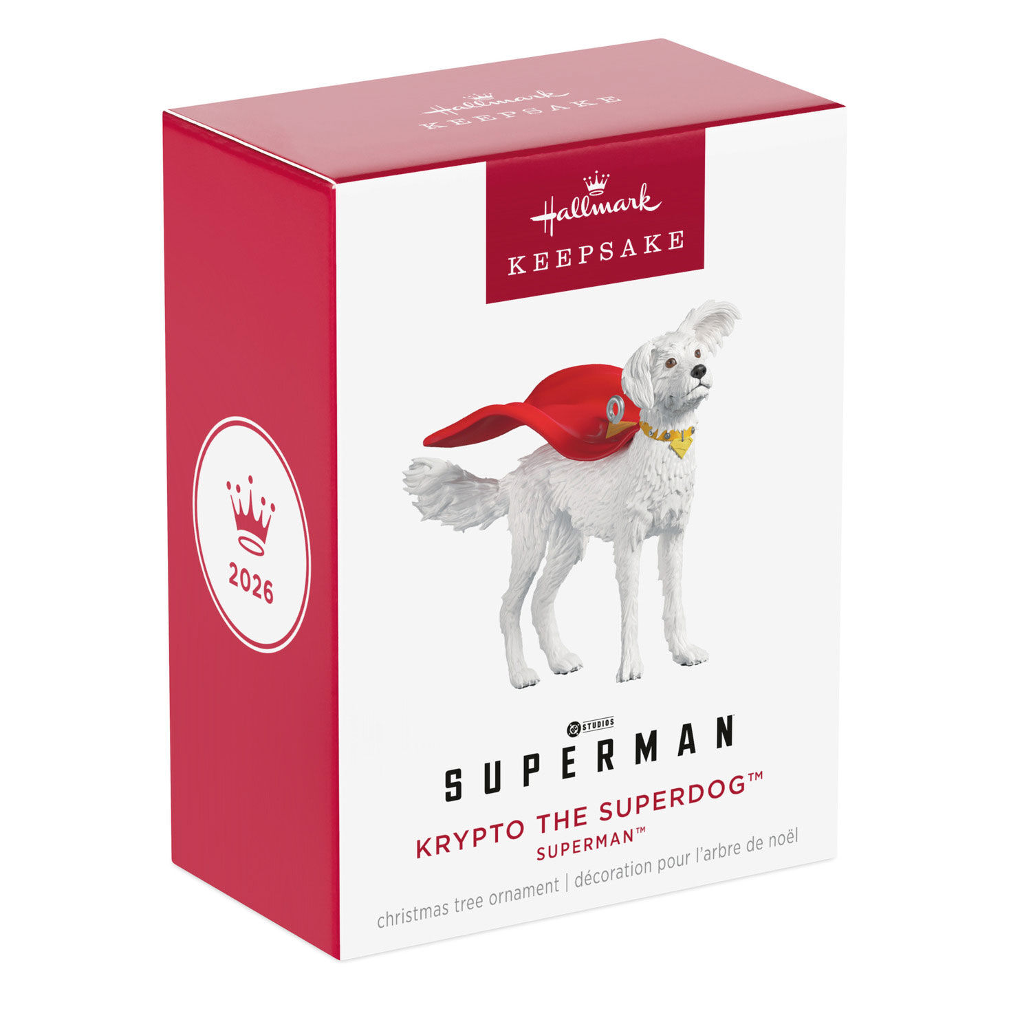 White Dog With Red Cape Keepsake Ornament Package Front image number 7