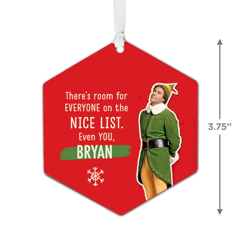 Elf Metal Personalized Ornament, Custom Text, , large image number 3