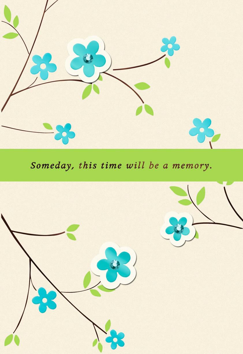 Blue Flowering Branches Encouragement Card