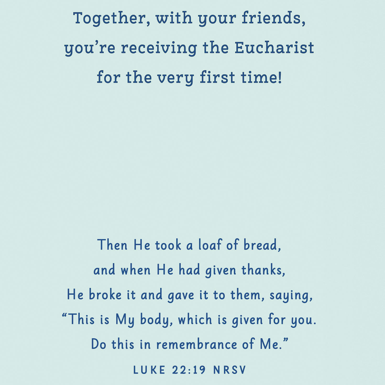 Chalice on Stained Glass First Communion Card Sentiment with sentiment image number 2