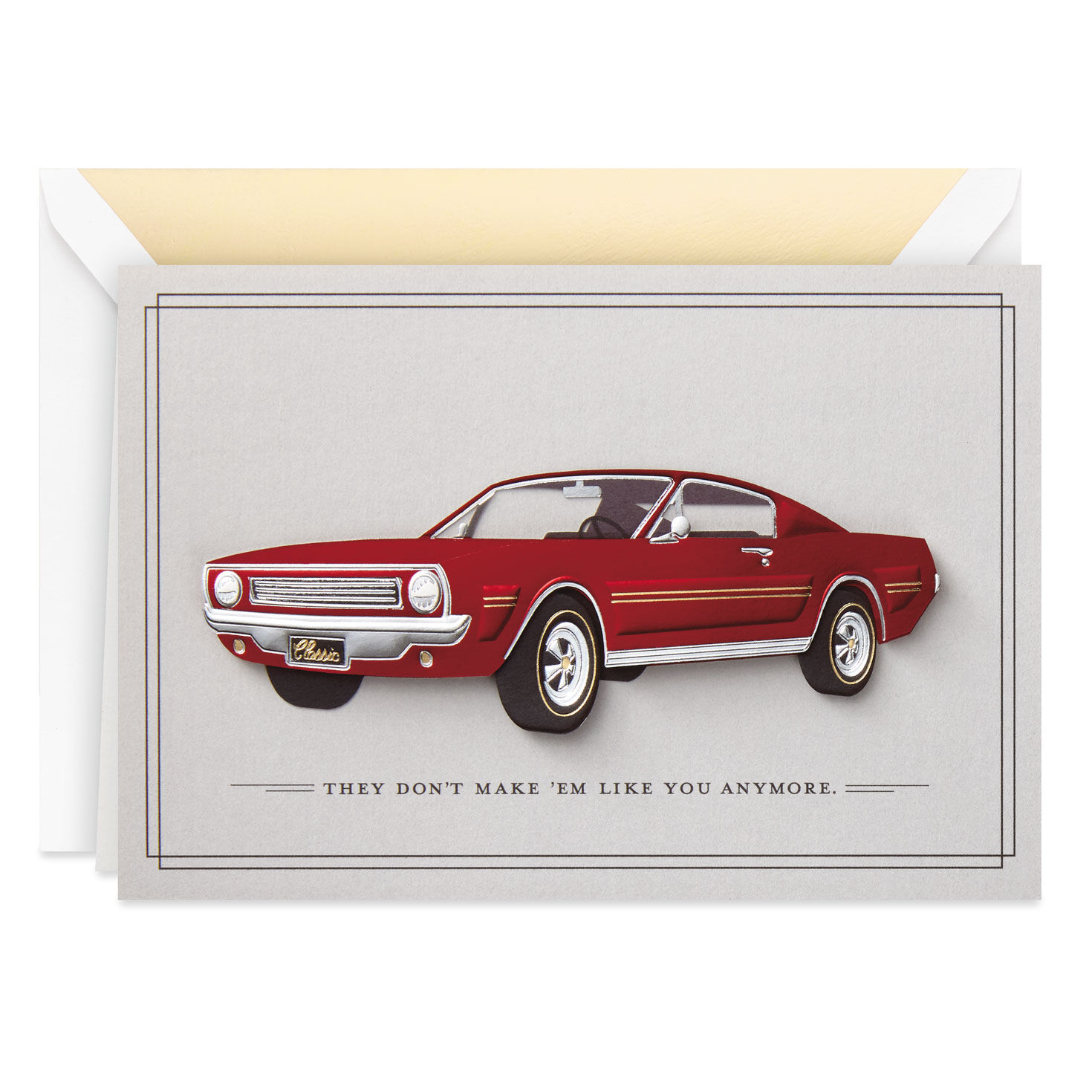 Vintage Classic Car, Dont Make Em Like You Anymore Hallmark Signature Fathers Day Card 