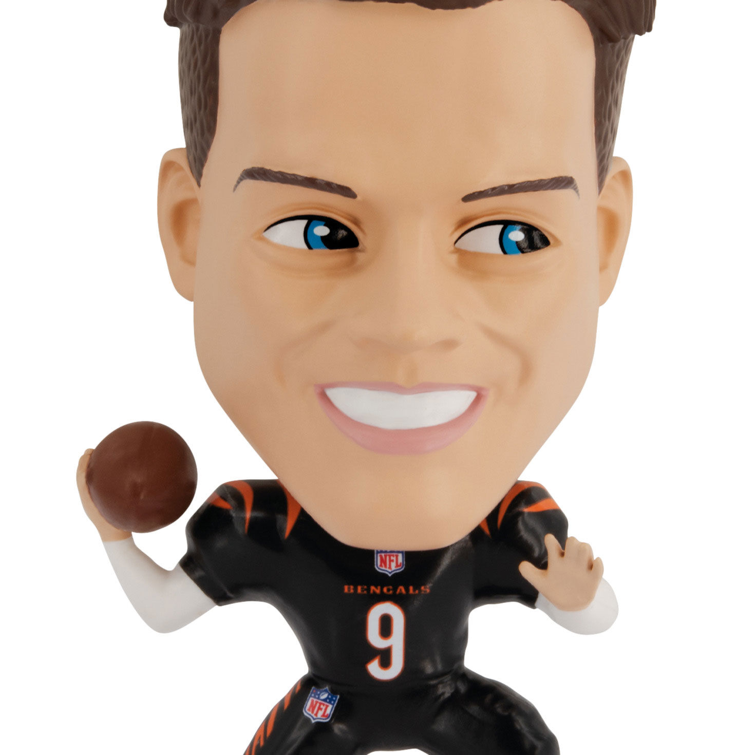 Joe Burrow Bobblehead Christmas Ornament upclose view image number 4