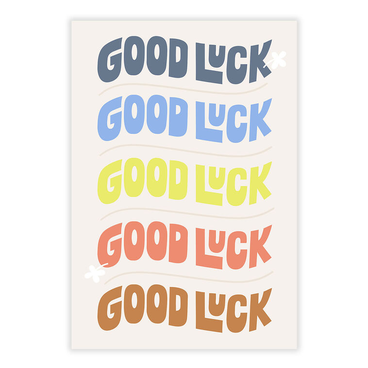 Good Luck in 5 Colors Personalized Good Luck Card front image number 2