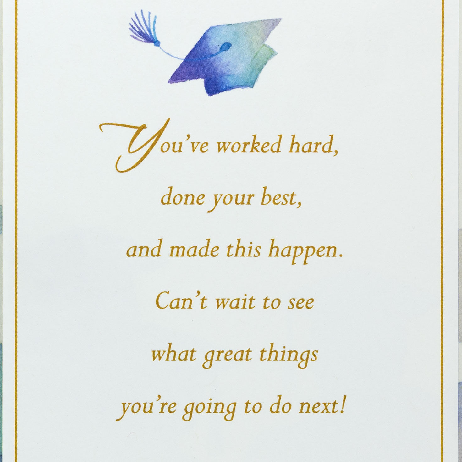 Pink, Green and Blue Watercolor Grads Graduation Card Sentiment image number 2