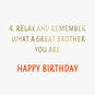 Have Fun and Relax Today Birthday Card for Brother, , large image number 2