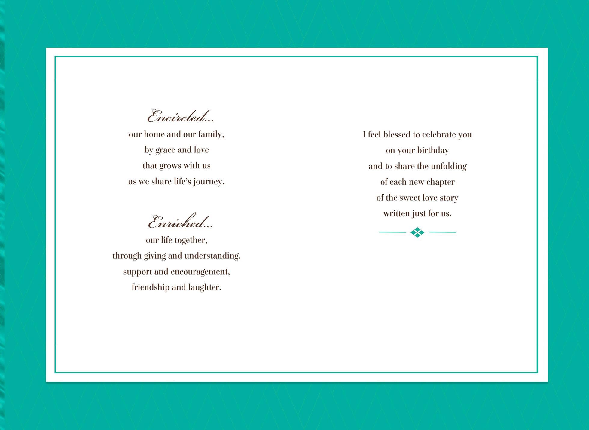Our Hearts Entwined Birthday Card for Husband