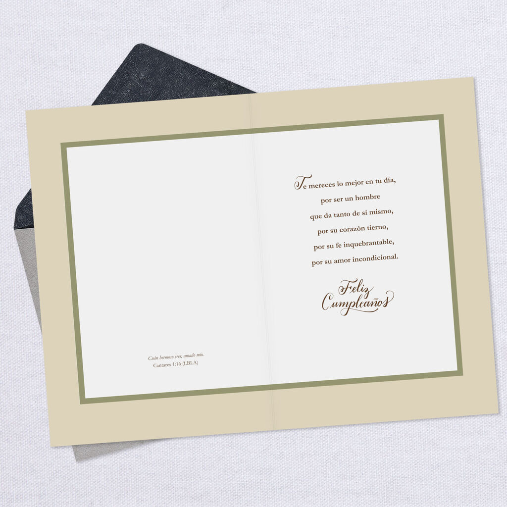 Husband And Friend Spanish Language Religious Birthday Card