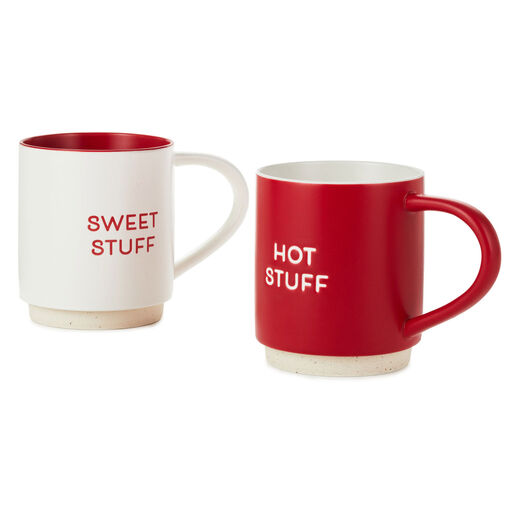 Sweet Stuff and Hot Stuff Stacking Mugs, Set of 2, 
