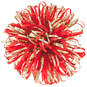Coral and Gold Metallic Looped Pom Pom Gift Bow, 5", , large image number 1