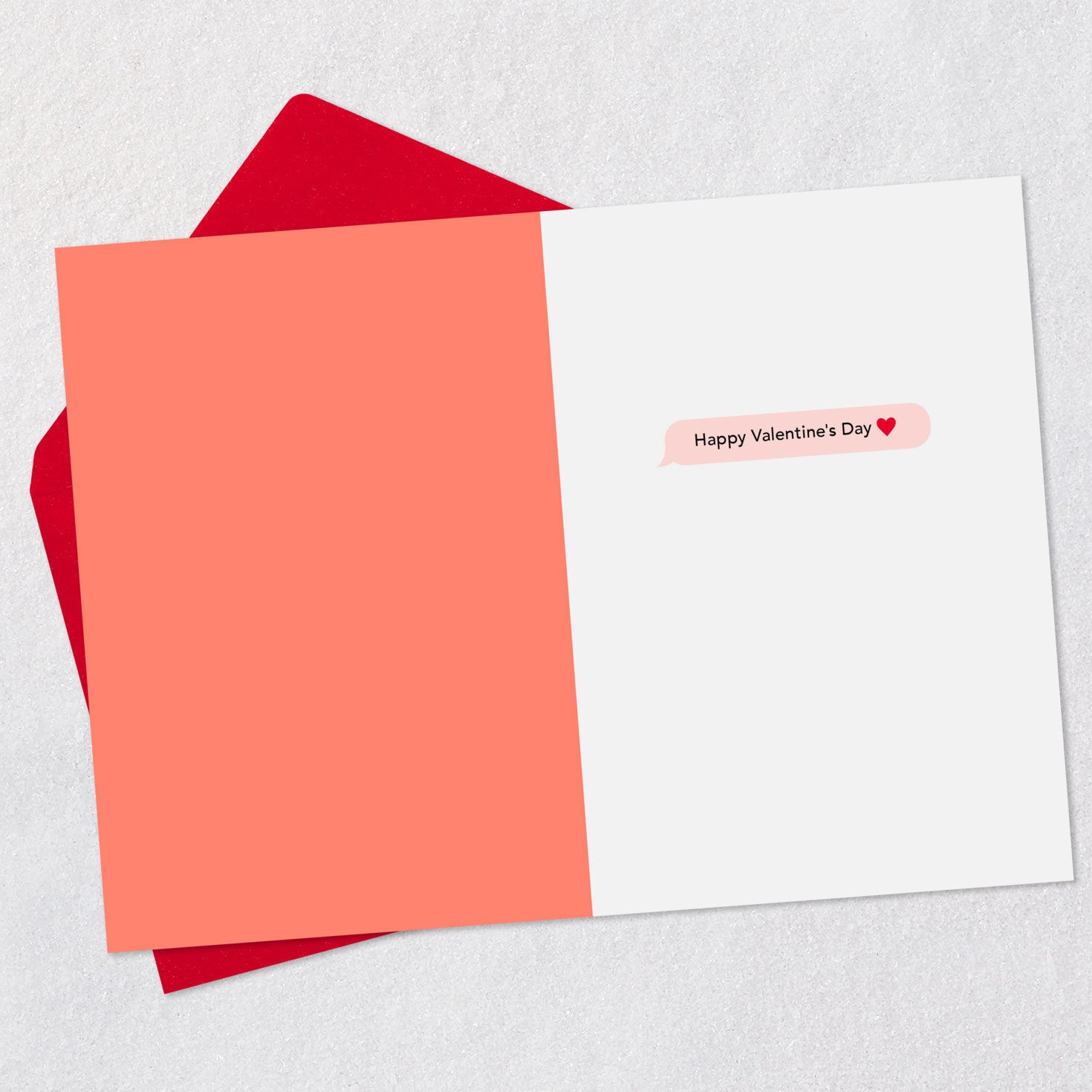 Block Lettering Funny Valentine's Day Card Open card with envelope image number 3