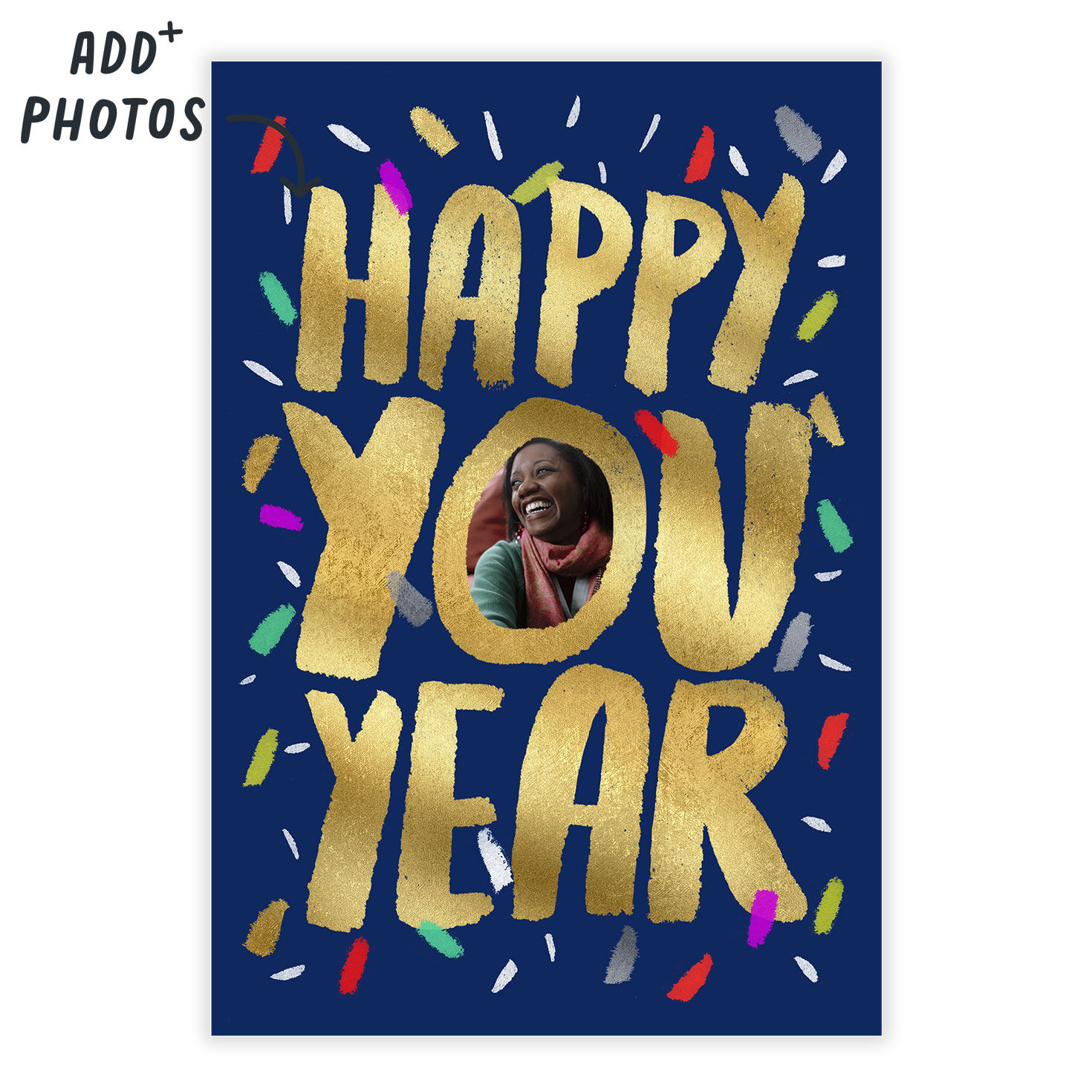 Personalized Confetti Photo Card  image number 2
