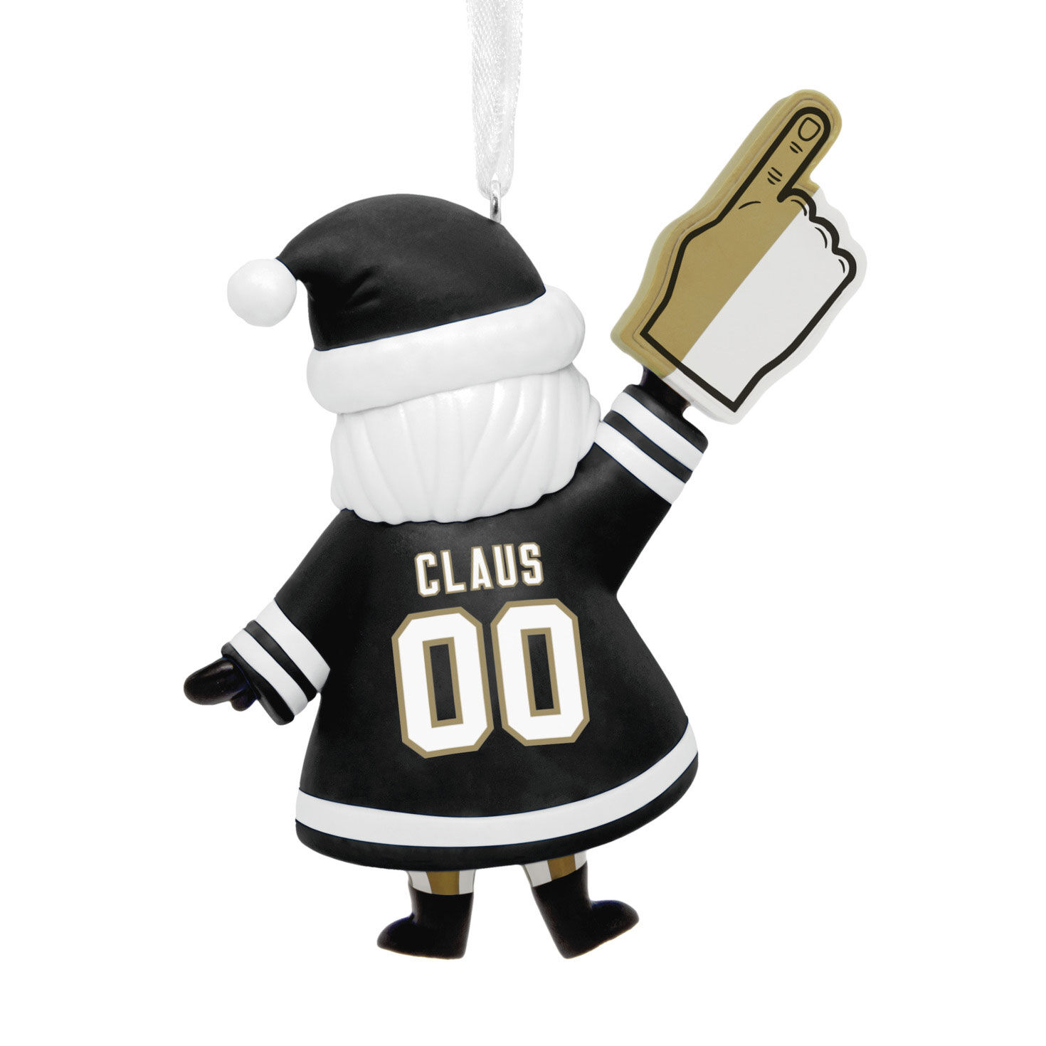 New Orleans Saints Santa Fan Christmas Ornament back image number 6