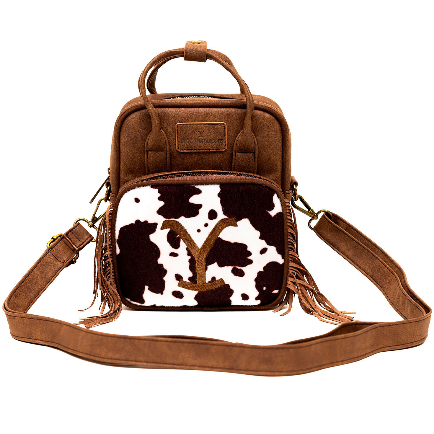 Yellowstone Dutton Ranch Cowhide Crossbody Bag  image number 4
