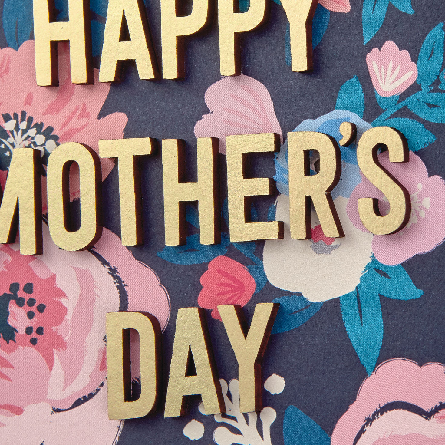 Floral Print with Gold Lettering Mother's Day Card Card Front Detail image number 4