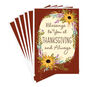 Sunflower Swags Retro Thanksgiving Cards Pack Card Fronts fanned image number 1