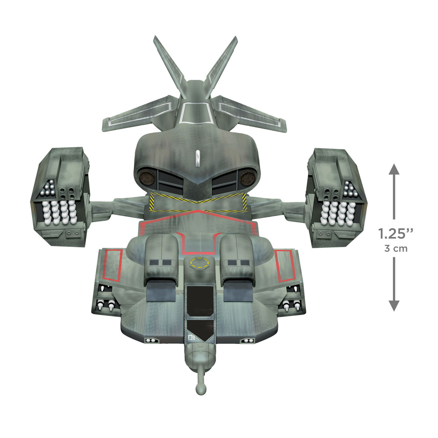 Aliens Cheyenne Spaceship Keepsake Ornament measurement image number 3