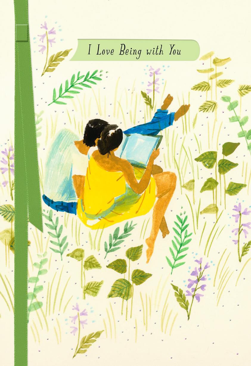 Reading Couple Anniversary Card