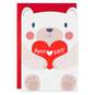 Happy Heart Day Bear Hug Valentine's Day Card, , large image number 1