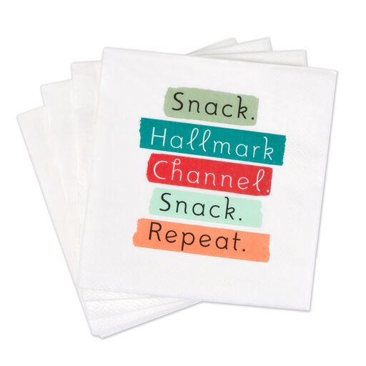 Hallmark Channel Snack Repeat Cocktail Napkins, Pack of 20, 