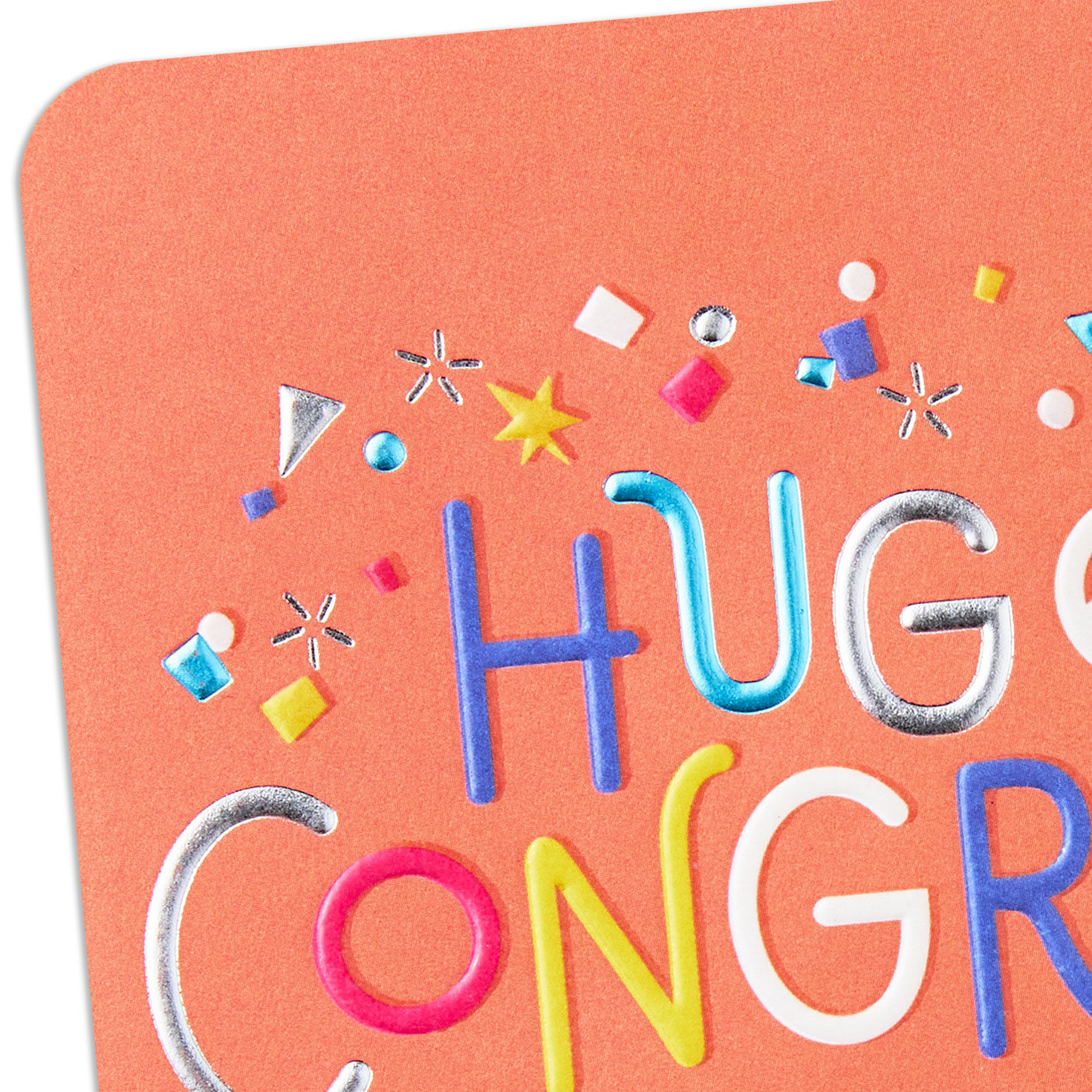 Cheery Lettering Congratulations Card Card Front Detail image number 4