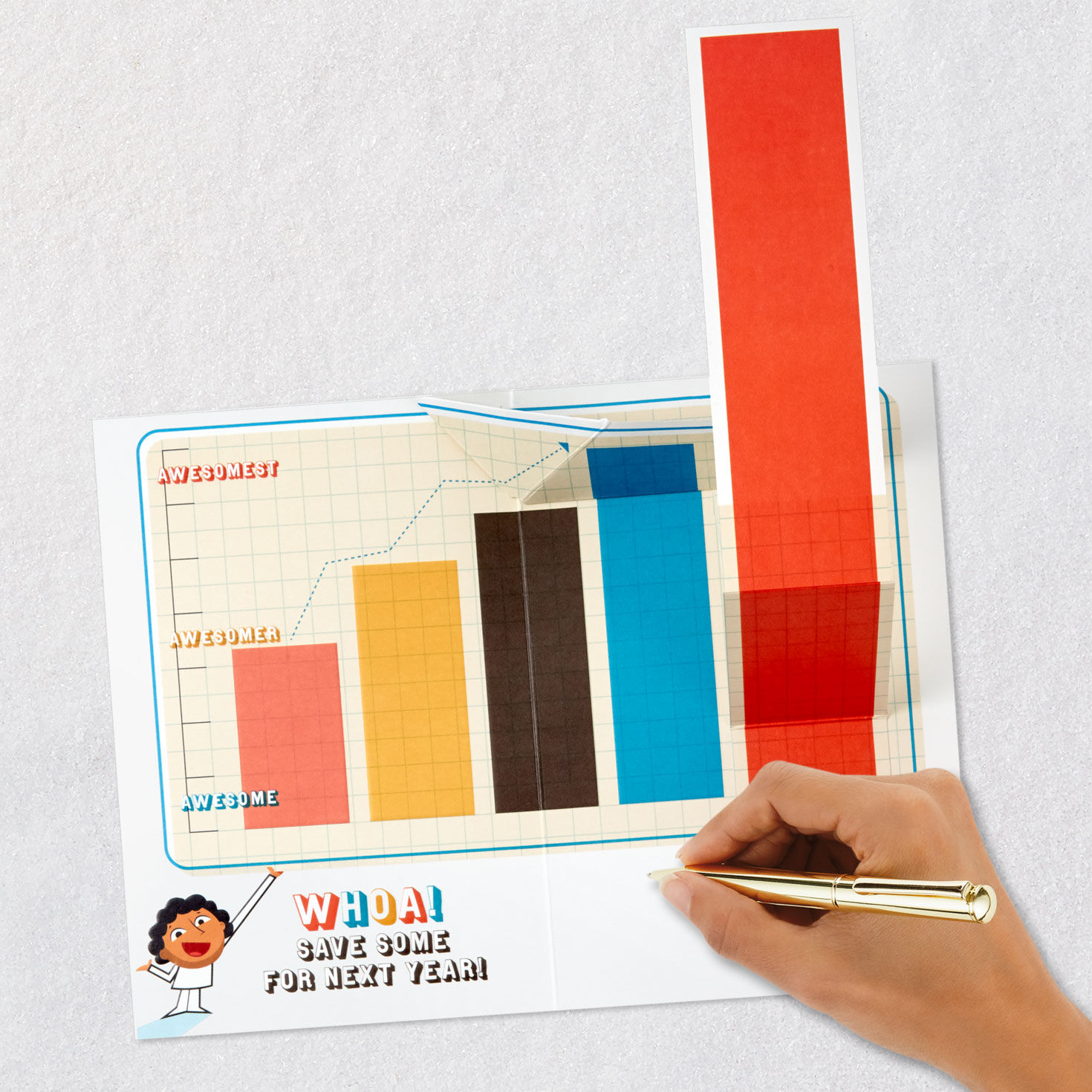 Graph Funny Pop-Up Birthday Card signing card image number 6