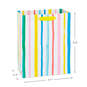 9.6" Pastel Rainbow Stripes Medium Gift Bag, , large image number 3