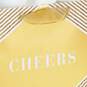 7.7" Horizontal Cheers on Gold Gift Bag With Tissue, , large image number 5