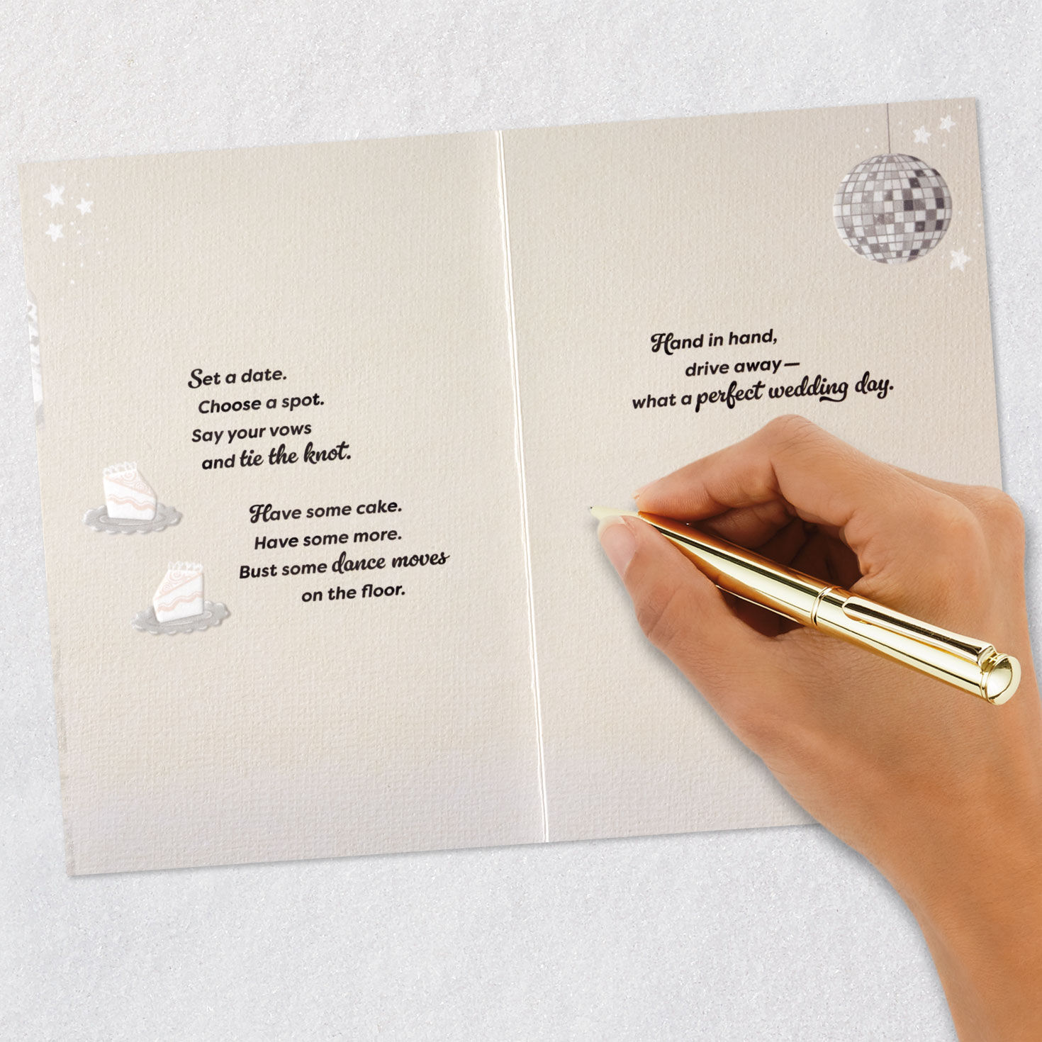 Just Married Roller Skating Bride and Groom Wedding Card, , large image number 7