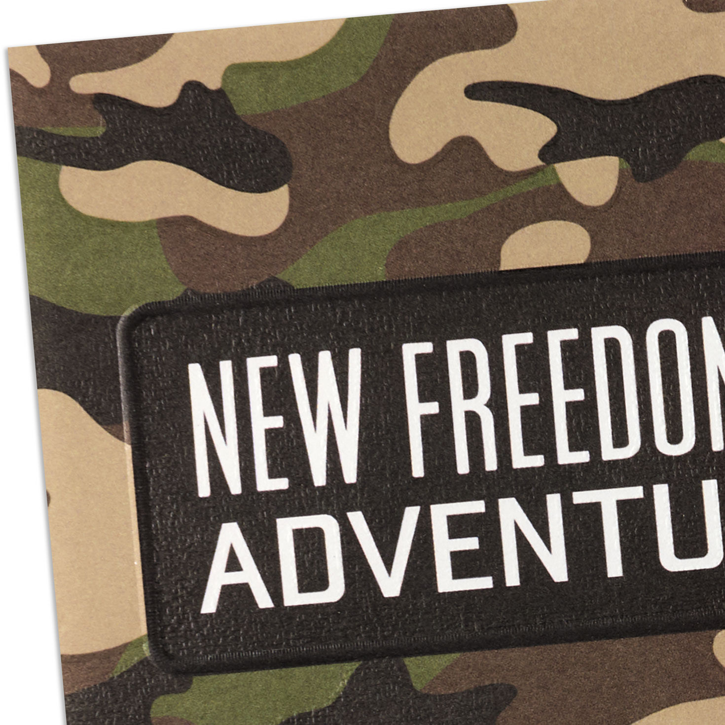 New Freedoms and Adventures Green Camo Birthday Card Card Front Detail image number 4