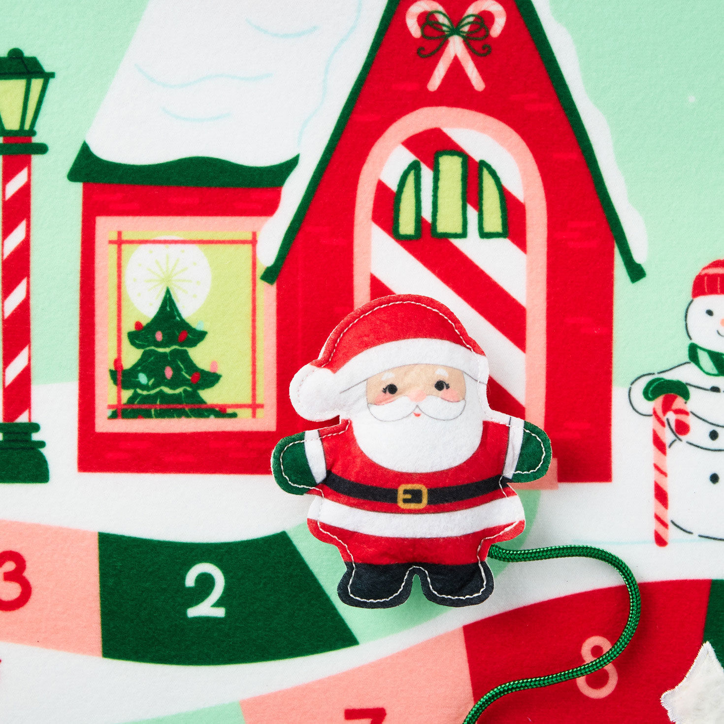 Santa Christmas Scene Countdown Calendar upclose view image number 6