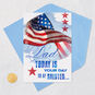 American Flag We Salute You Veterans Day Card for Dad Card Front with Envelope and Gold Seal image number 5