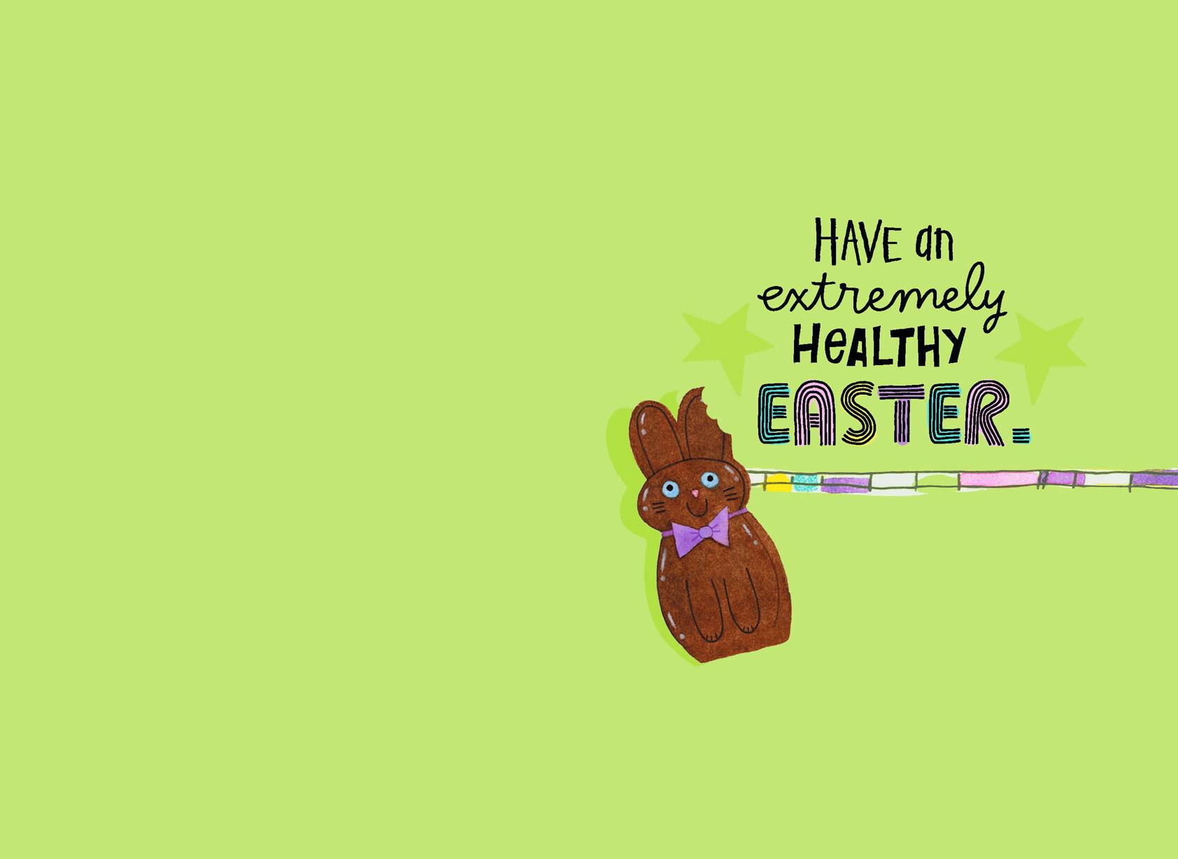 Chocolate Bunny Funny Easter Card for Anyone