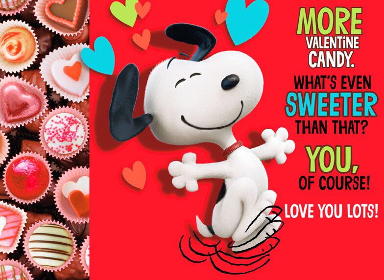 Snoopy Candy Great-Grandson Valentine Card