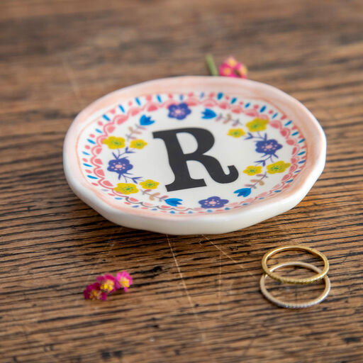 Natural Life Initial Trinket Dish, R, 