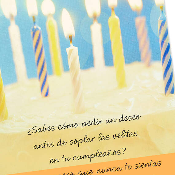 Make a Wish Spanish-Language Birthday Card, , large image number 4