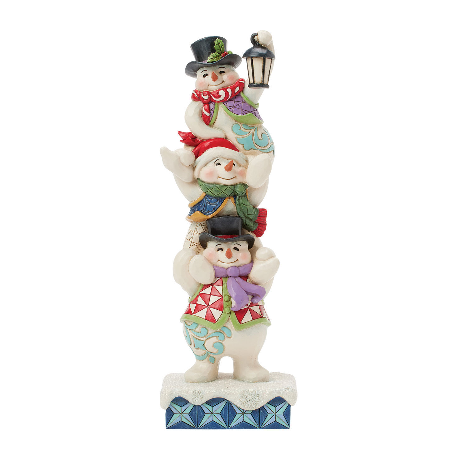 Jim Shore Heartwood Creek Stacked Snowmen Figurine, 11.5: