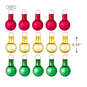 Mini Festive Red, Gold and Green Glass Ornaments, Set of 15, , large image number 4